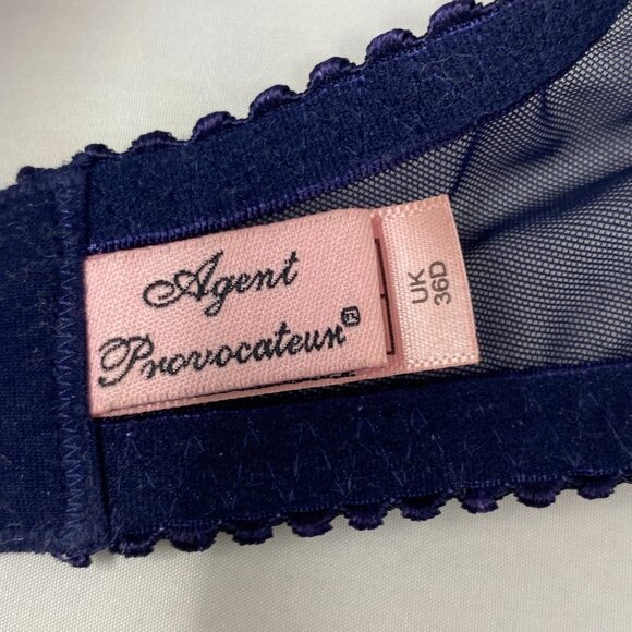 Agent Provocateur Winnie Navy Red Polka Dot Bra 36D - Picture 10 of 10